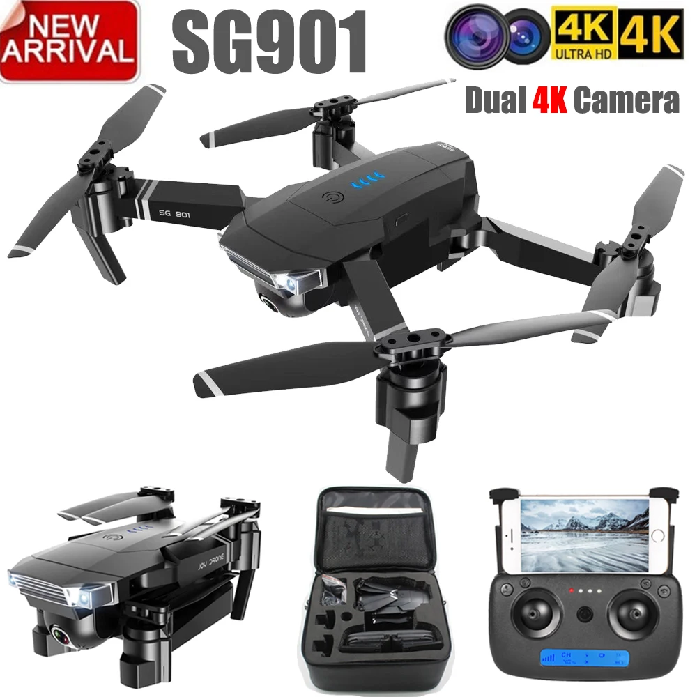 Дрон ZLRC SG901 с камерой 4K HD Двойная камера дроны следуй за мной Квадрокоптер FPV