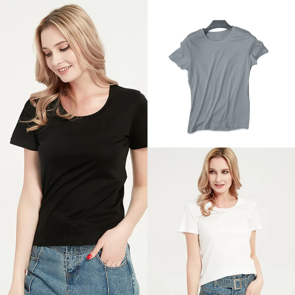 

2021 High quality classic casual breathable fashion soft summer women's T-shirt