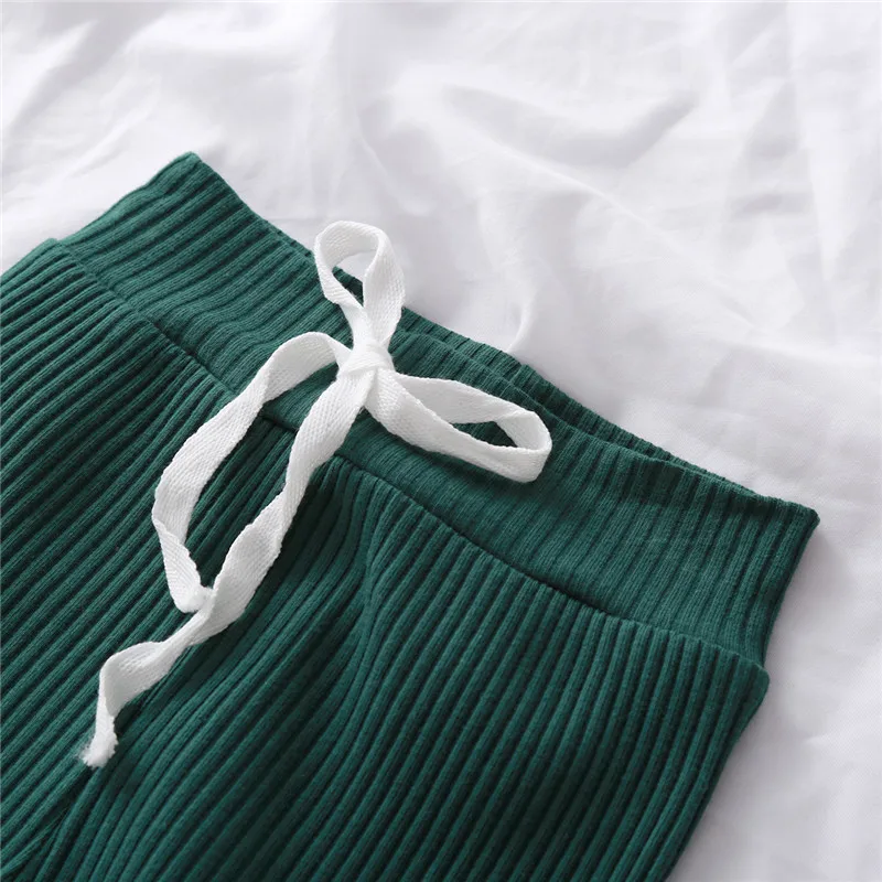 

2Pcs Baby Clothing Set Spring Autumn Newborn Infant Girl Boys Solid Outfits Ribbed Clothes Baby Boy Girl T-shirt Top Pants Sets