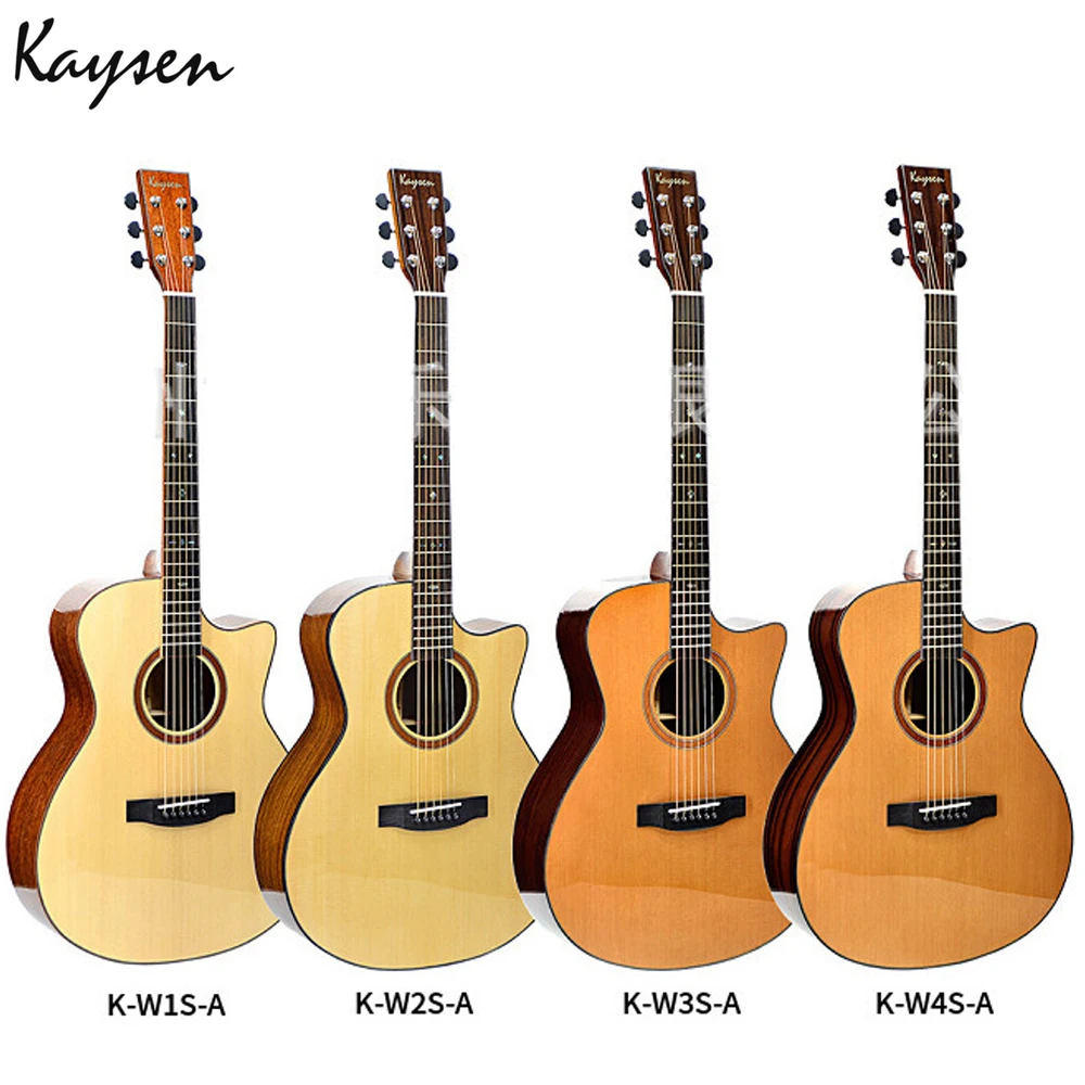 Kaysen 41 дюймовая гитара высшего качества шпон электрическая красная сосновая