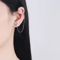 womens fashion simple style stud earrings shiny cubic zirconia stone chain tassel dangle earring piercing accessories gifts