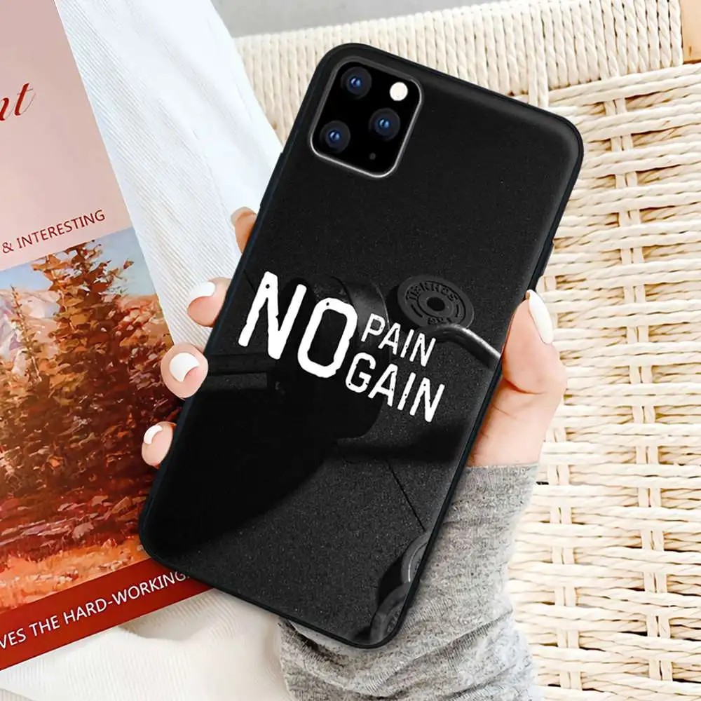 

High Quality Bodybuilding Gym Fitness Cellphone Cover Case For Iphone 12 11 Pro Xs Max 6s 7 8 Plus Xr Xs X 5s Se 2020