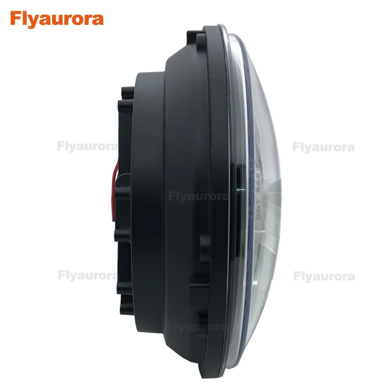 Flyaurora 7 дюймовая круглая светодиодная фара дальнего и ближнего света с дюймовым
