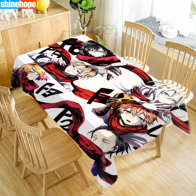 

Custom Satsuriku No Tenshi Table Cloth Oxford Print Waterproof Oilproof Home Rectangular Party Table Cover 100X140cm,140X250cm