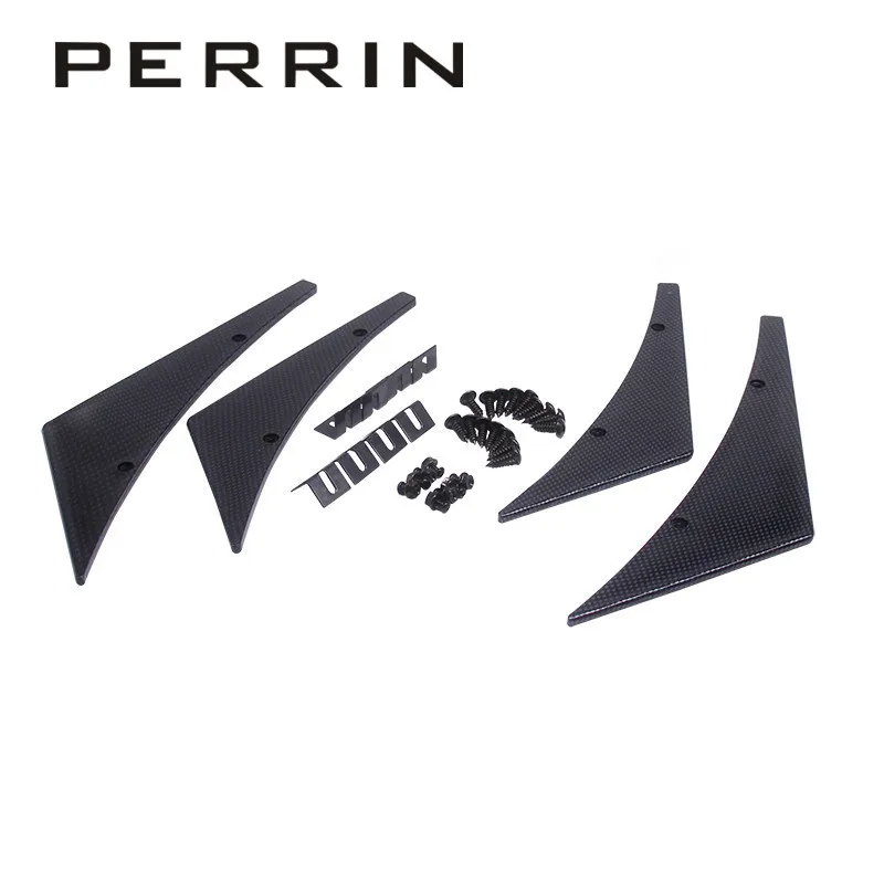 

4 шт. Универсальный карбоновый внешний вид автомобиля передний бампер разделитель для губ ребра спойлер для тела Canards валентный подбородок ...