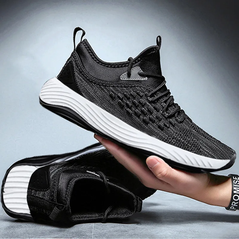 

Spring New Men's Shoes Mesh Breathable Fashion Running Sports Casual Shoes Low Top Soft Sole Shoes Flat Shoes