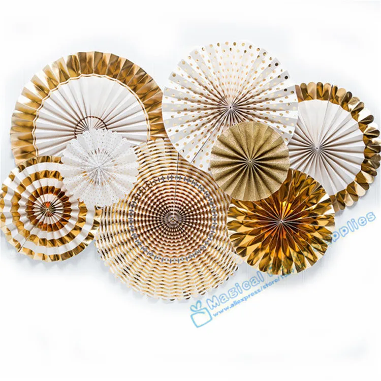 1 комплект (8 шт.) фон из фольги золотого пината бумажная розетка Свадебные