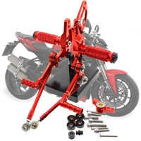 for ducati streetfighter 848 1100 adjustable motorcycle rearset foot rest rear set foot pegs pedal footrest cnc aluminum made