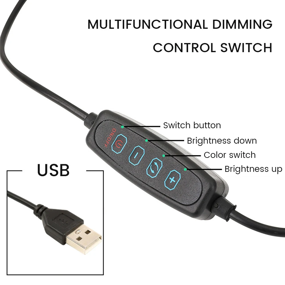 Кольцевой светильник для селфи 10 дюймов штатив 26 см портативный с пультом