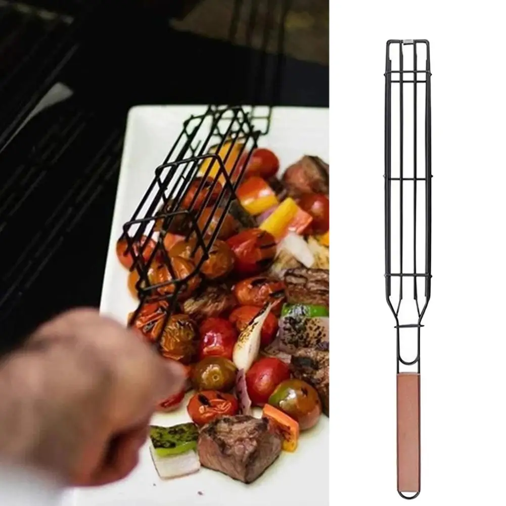 Корзина для барбекю вращающийся колпачок прочная удобная корзина гриля с