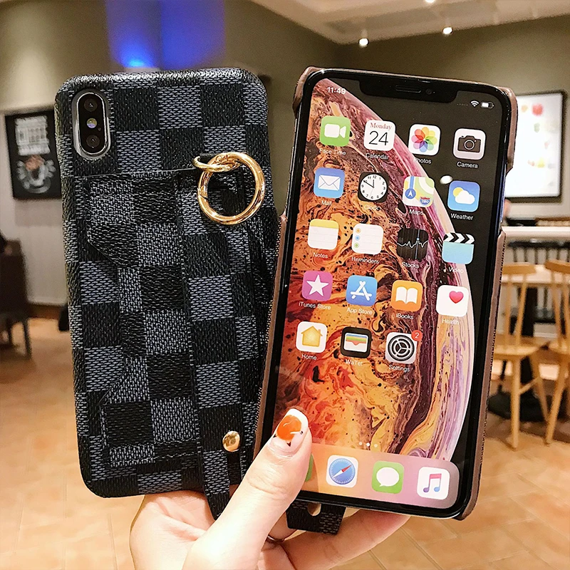 

Brand grid Leather wallet Shockproof Phone Cases for iPhone 8 7 6 6S Plus X SE 2020 XR 11 pro XS MAX 12 12Mini back cover