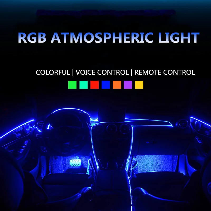 1 комплект 6 м 8 10 украшение интерьера автомобиля светильник RGB