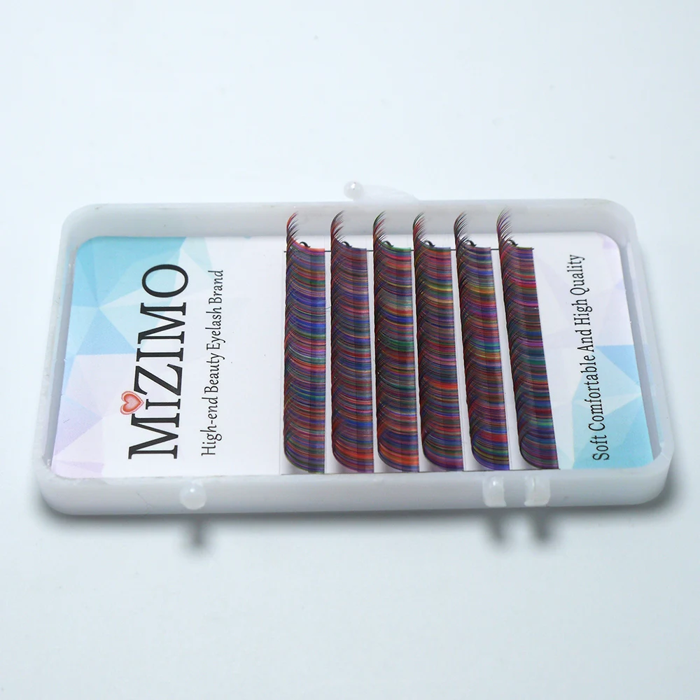 Mimimo многоцветное наращивание накладных ресниц радужного цвета | Красота и