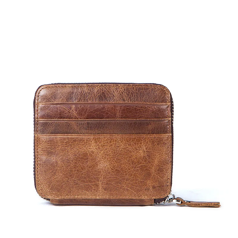 Мужской кошелек на молнии деловой женский клатч женпосылка к из бычьей кожи