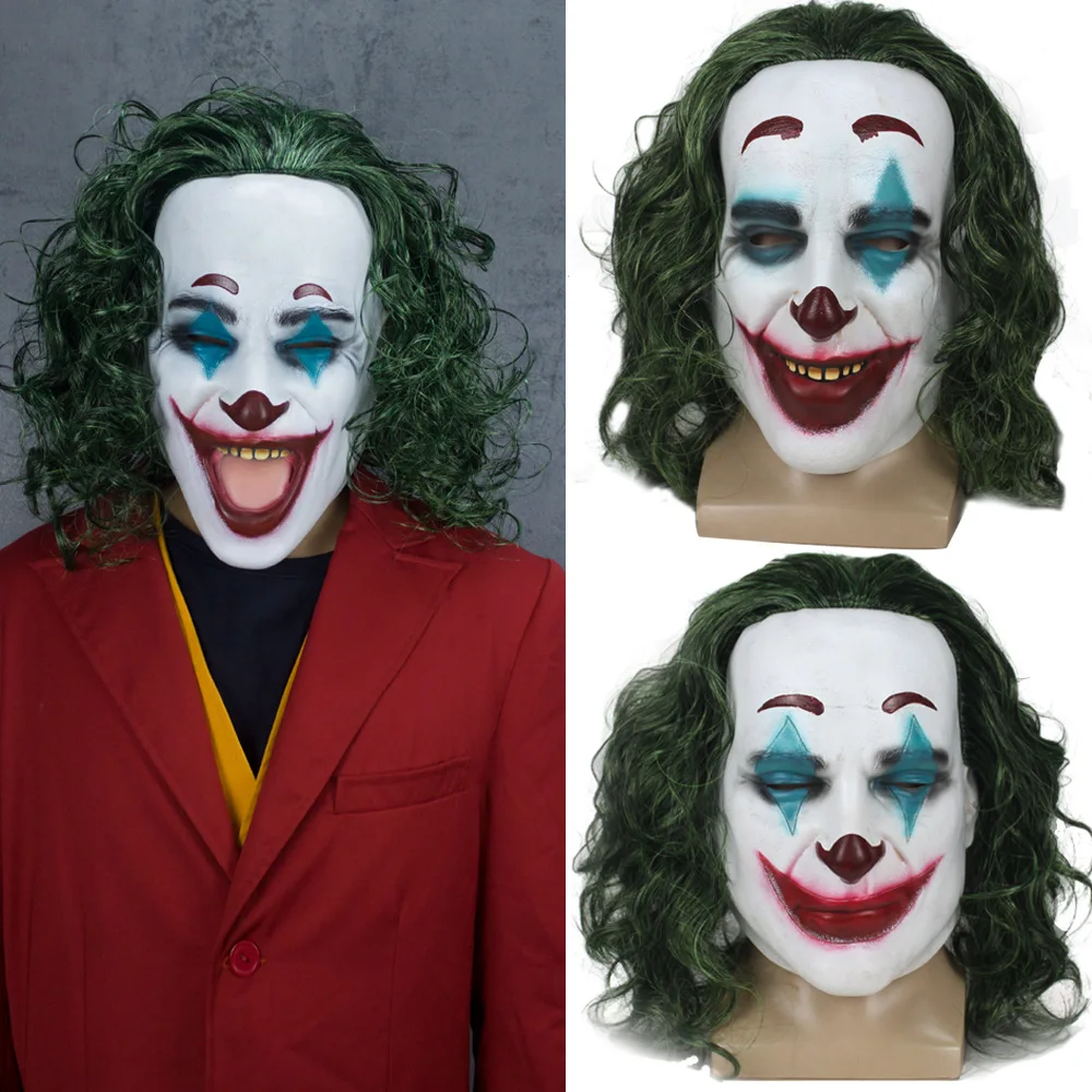 

Arthur Fleck Joker Cosplay Masks Movie Joaquin Phoenix Kids Adult Clown Latex Helmet Mask Party Halloween Carnival Costume Prop