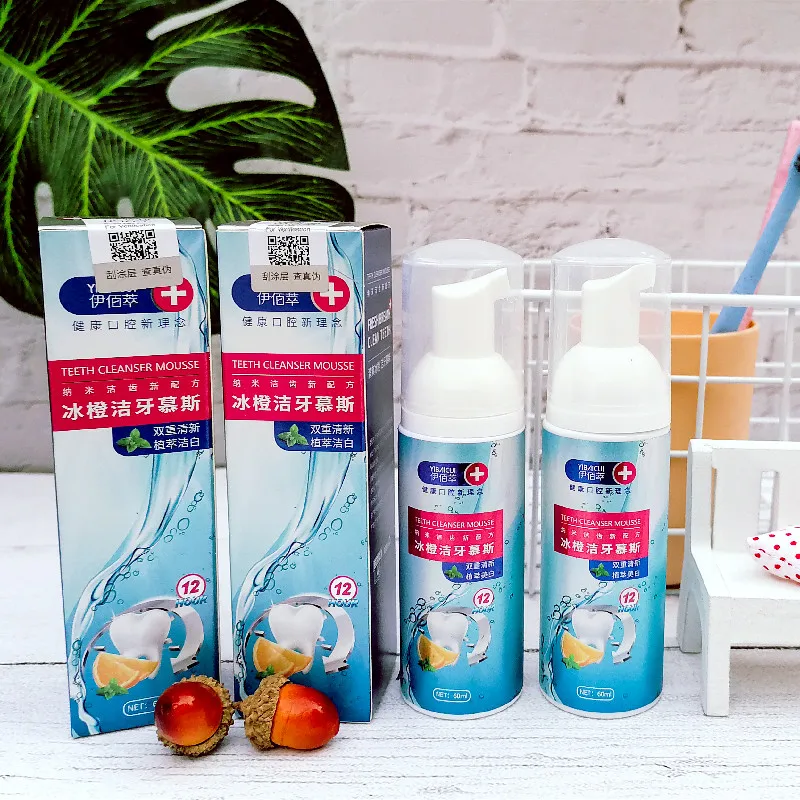 60 мл пенная зубная паста для удаления пятен отбеливание зубов мусс средство