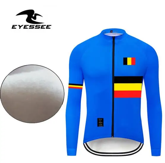 Fleece long sleeve Флисовая футболка с длинным рукавом для езды на велосипеде, коллекция года, Зимняя Теплая Флисовая верхняя одежда для катания на велосипеде с длинными рукавами - Цвет: Fleece long sleeve