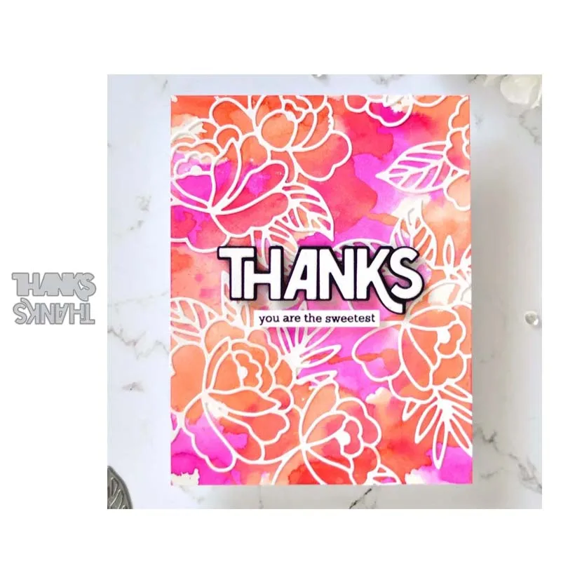 JC спасибо письмо металлический Трафаретный вырубной штамп для Скрапбукинг