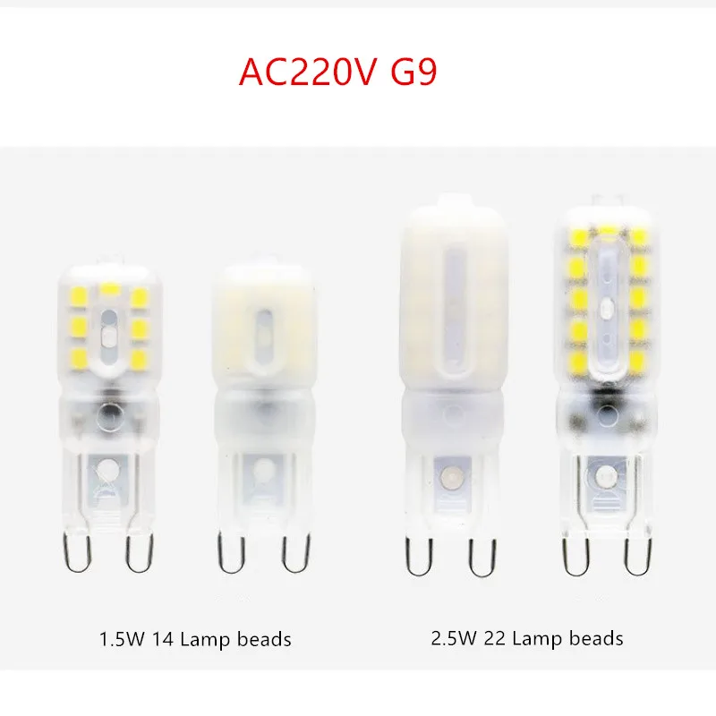 Светодиодная лампа G9 AC220V SMD 2835 Светодиодный 14/22 1 5 W 2 энергосберегающая люстра шт.