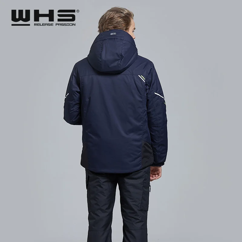 WHS Winter Men Ski Sport Jacket Waterproof Windproot Fashion Keep Warm Snow Cotton Double ski New | Спорт и развлечения