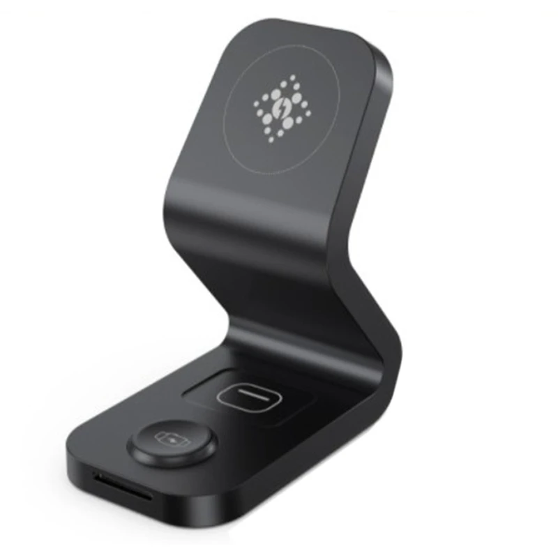 

NEW-15W Qi 3 in 1 Magnetic Wireless Charging for IPhone 12 Mini Quick Charge Station Dock for Pro/Apple Watch