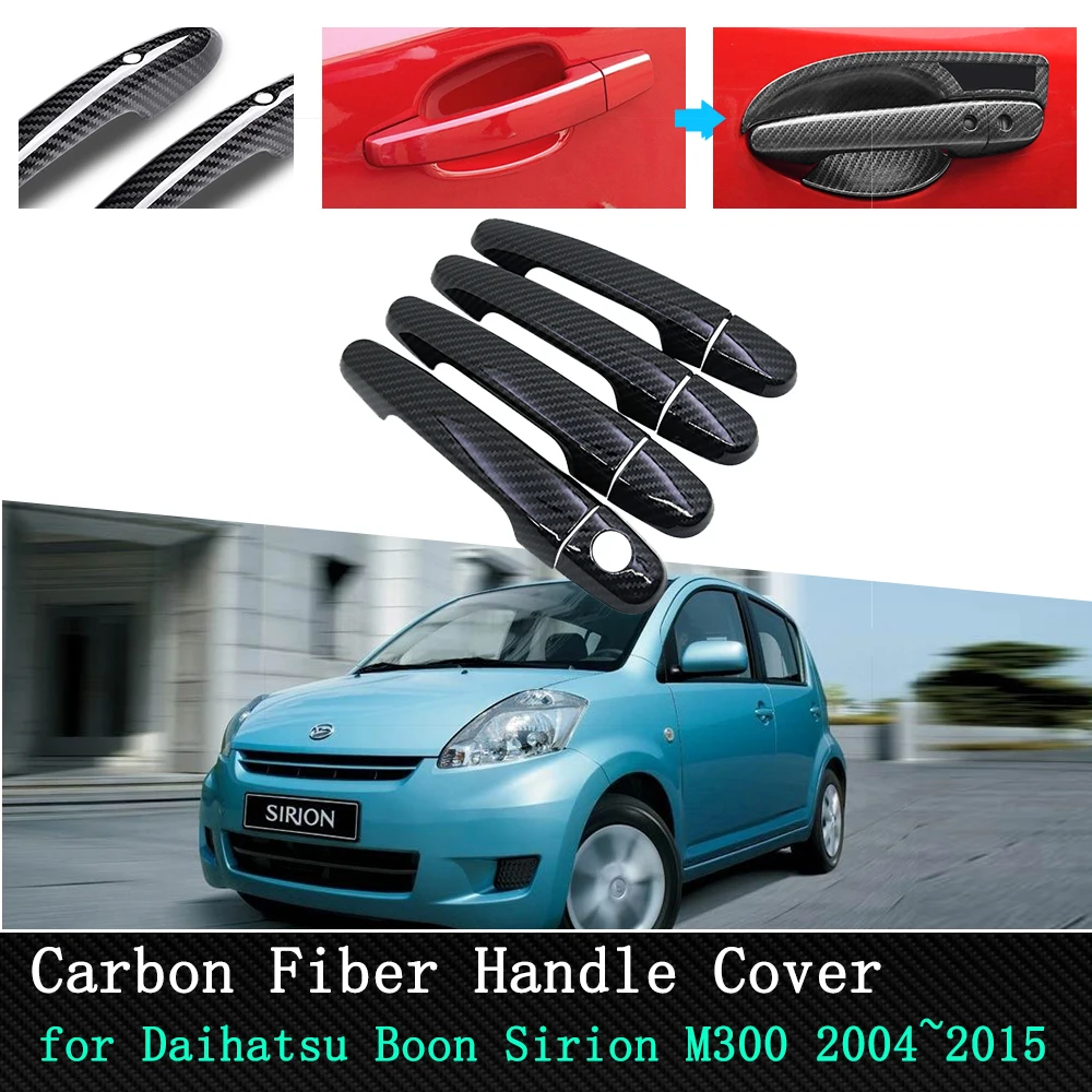 Автомобильные аксессуары наклейки черная карбоновая крышка ручки двери для Toyota