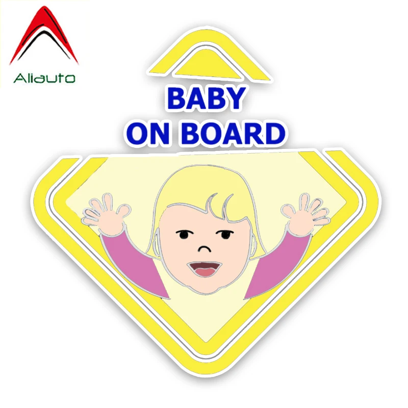 

Милый автомобильный стикер Aliauto, милое мультяшное украшение для мотоцикла, детский на борту, цветной графический Водонепроницаемый солнцез...