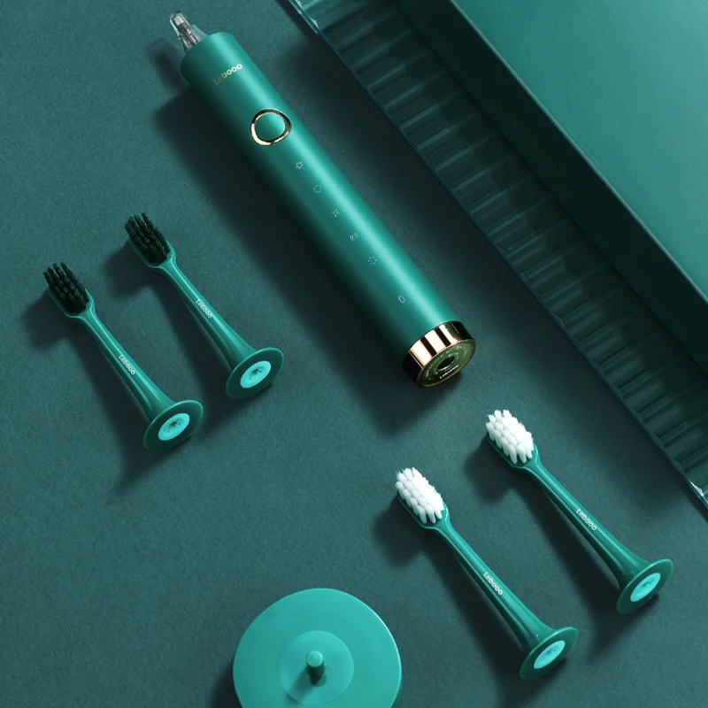 Лебооо Обновленная Автоматическая Умная Ультразвуковая Электрическая Зубная Щетка с Индукционной Зарядкой и Мягкими Щетинками из Чая Полифенолов.