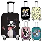 Защитный чехол для чемодана twoheart sgirl Boston Terrier, эластичный Водонепроницаемый чехол для чемодана 18-32 дюйма, аксессуары для путешествий