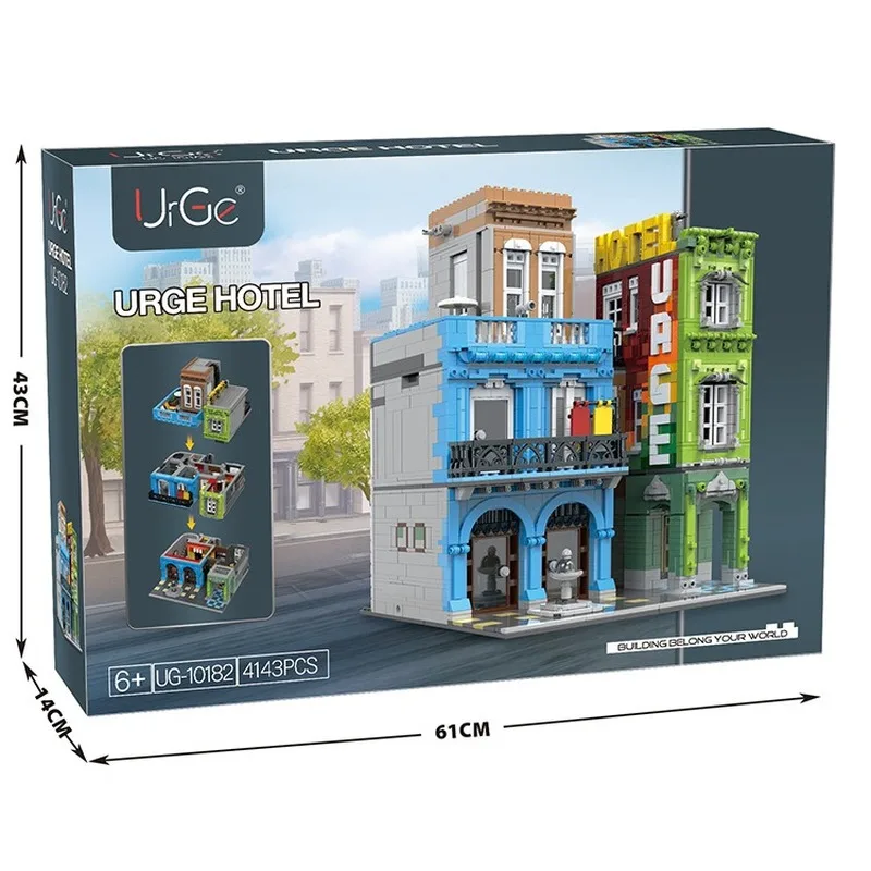 

4143 Pcs DHL IN Stock UG 10182 Cuba Hotel Model Building Kits Blocks Bricks Kids Toys Gifts Christmas Gift