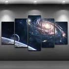 Настенные плакаты с изображением космоса, 5 панелей, Вселенная, планета, HD, картина маслом, Декор для дома, украшение для гостиной