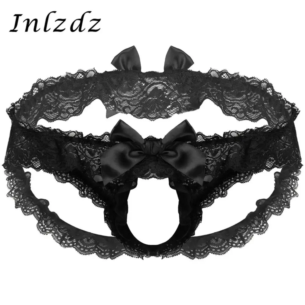 

Мужское нижнее белье, трусики без косточек, с рюшами, кружево, низкая посадка, бандаж с эластичным поясом, открытые, но трусы, нижнее белье