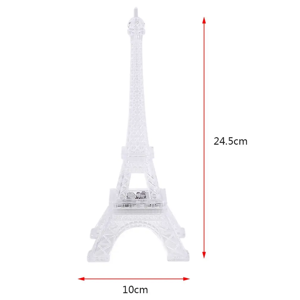 

Bright LED Night Light Eiffel Tower Desk Table Lamp 7 Color Changing Decoration Night Light Christmas Great Gift For Children