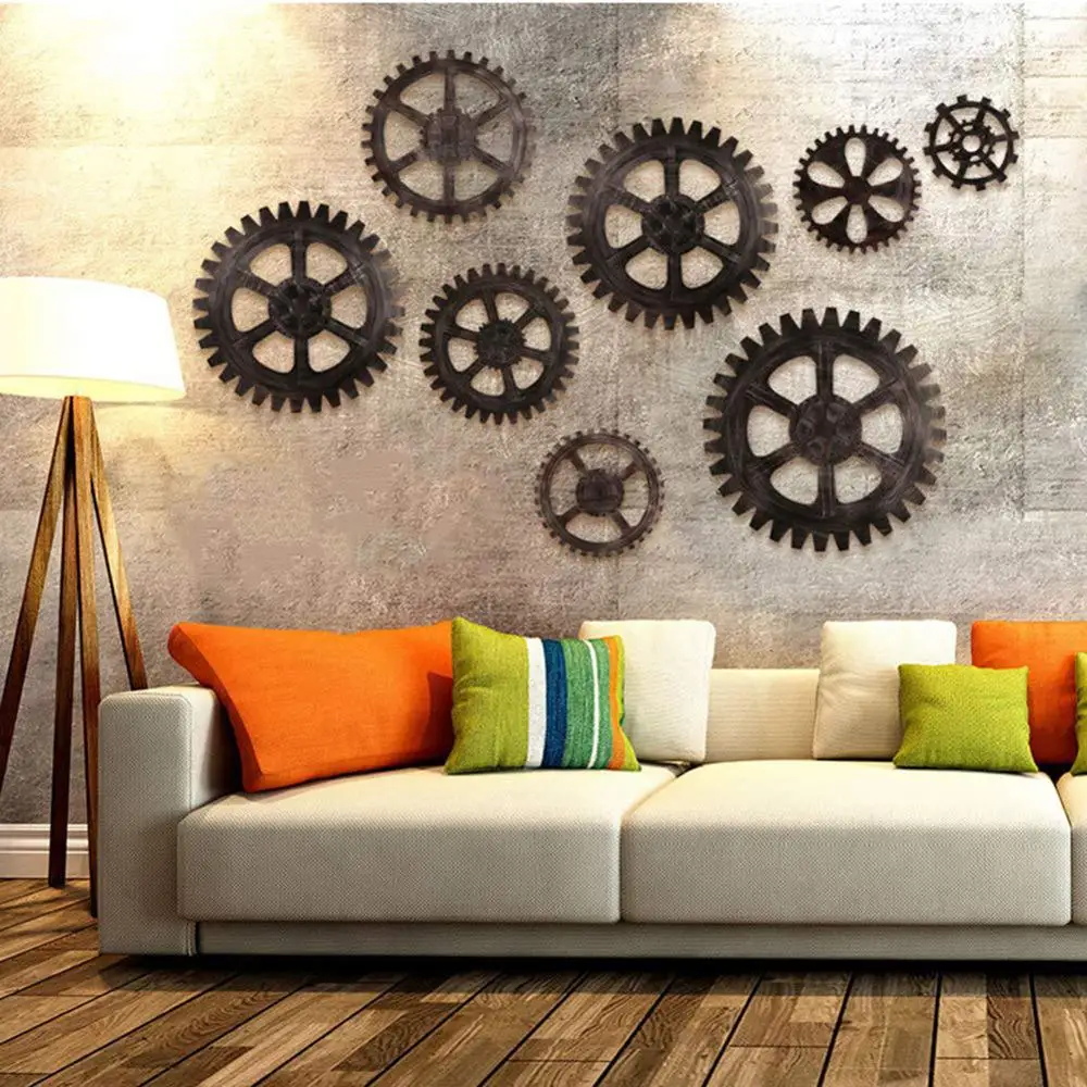 24 см стимпанк деревянная Шестерня колеса винтажное украшение для стен украшения