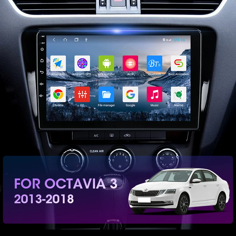 Vtopek 4G + 64G Android автомобильный DVD мультимедийный плеер для Skoda Octavia 3 A7 2014 2018 Авто