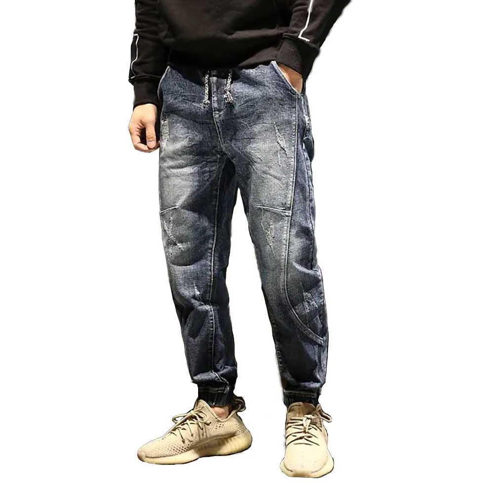 Джинсы шаровары мужские свободного покроя модные мешковатые Джоггеры в стиле