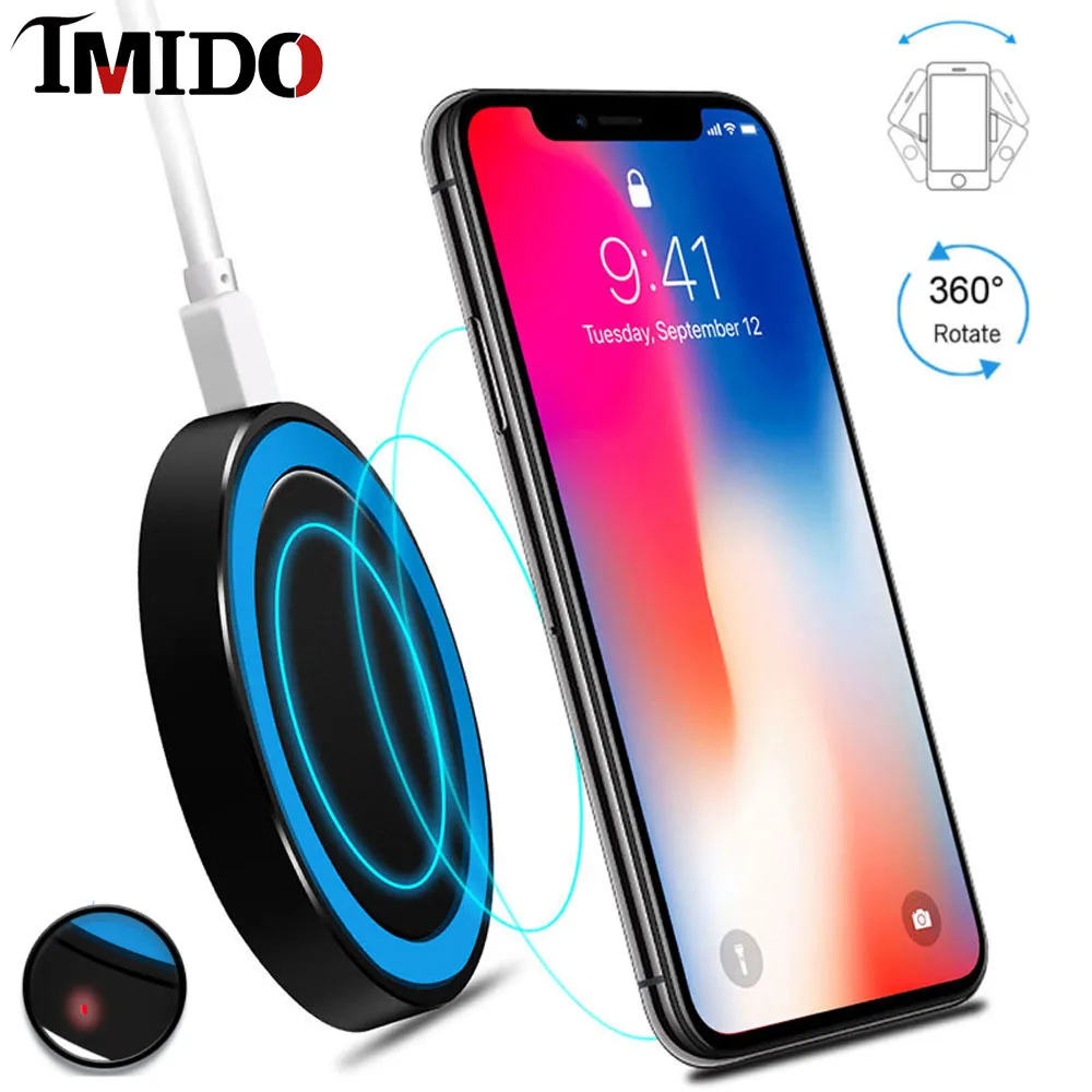 Qi Беспроводное зарядное устройство для samsung Xiaomi Redmi Iphone huawei Honor Nokia Oneplus Универсальное зарядное устройство портативное тонкое зарядное устройство