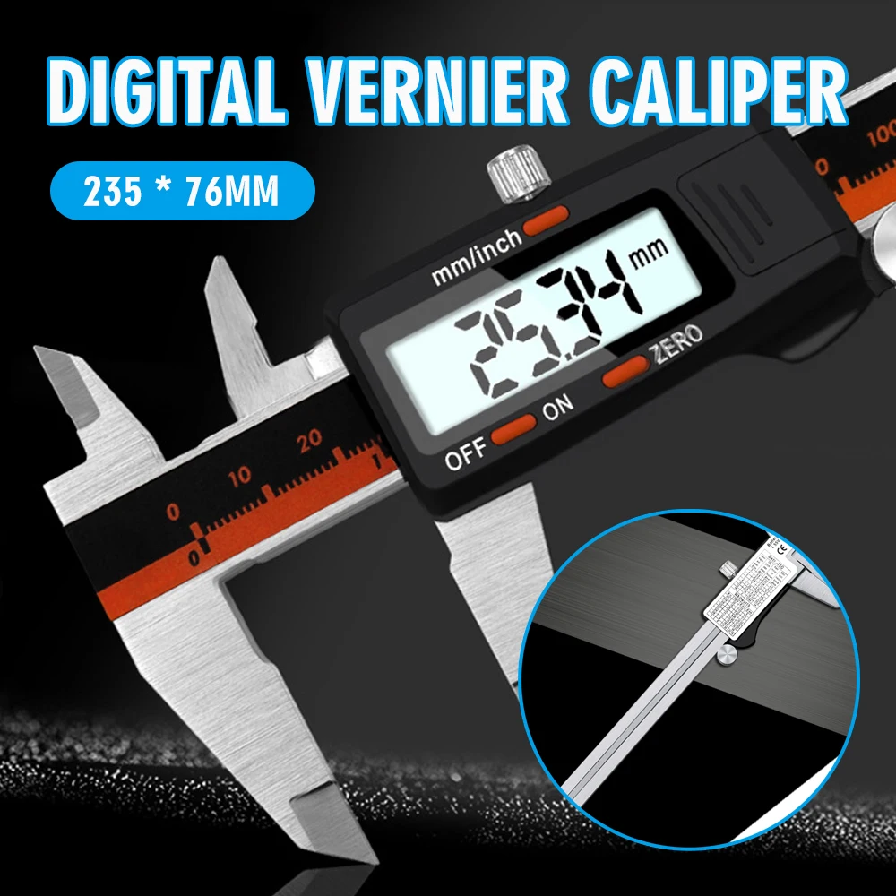 

Цифровой штангенциркуль, 0-150 мм/0-6 дюймов, 1 шт.