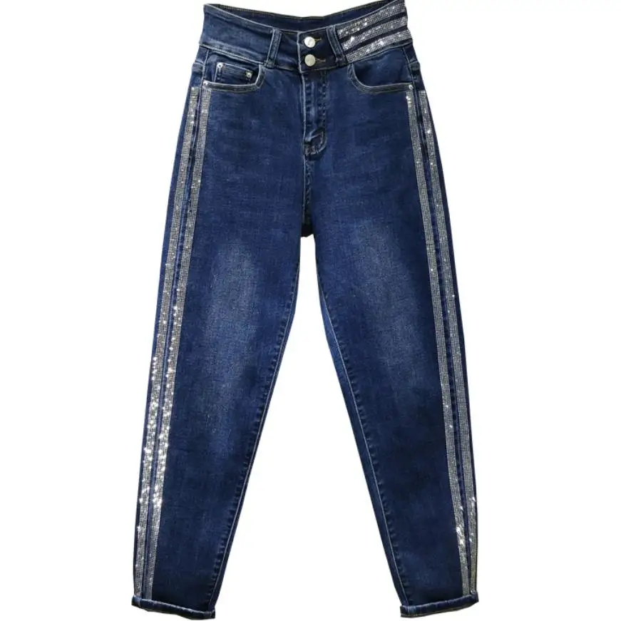 Тяжелая работа лидер продаж женские джинсы с высокой талией Новинка осени 2020