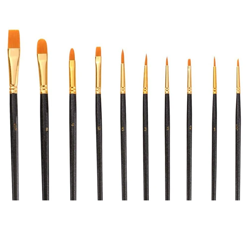 100 шт нейлоновый набор кистей для рисования кисти художника много разных средних