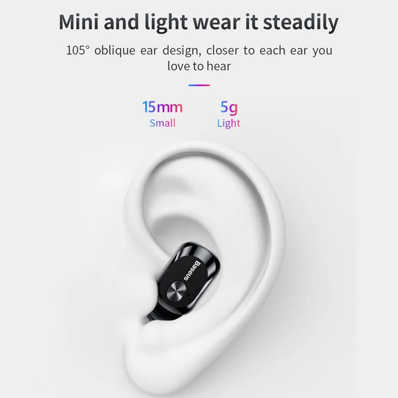 Baseus W01 TWS настоящие беспроводные блютуз наушники 5 0 умные Bluetooth Беспроводные с