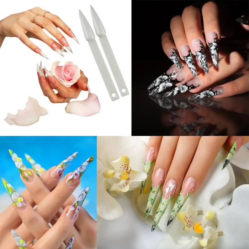 40pcs/set White Clear False Nails Tips Fake Nail Art Polish Color Cards Acrylic Practice Chart Palette Display Tool New - купить по