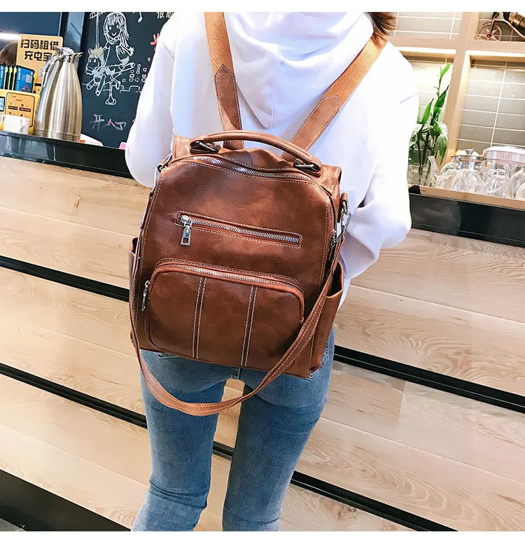 Mochila Feminina рюкзак кожаный школьный рюкзак для девочек плотная большой вместимости рюкзак для девочек функциональный рюкзак женская сумка