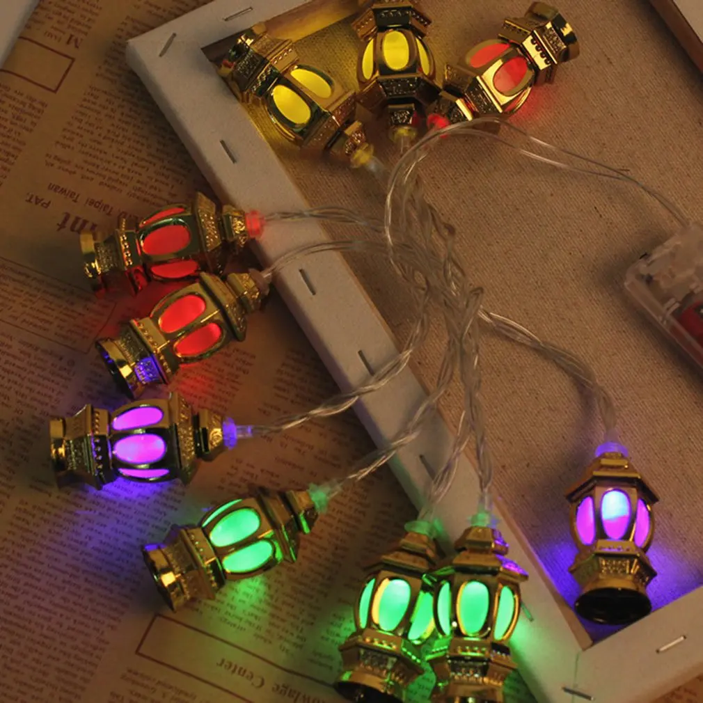 

3m 20 Lights Muslim Eid Ramadan Light Lantern String Mubarak Lantern Oil Lamp Battery Box LED Party Home Decorative Lantern