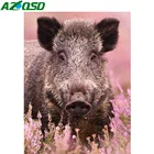 Алмазная 5D картина AZQSD с изображением свиного леса, полная вышивка, мозаика с изображением животных, стразы, домашний декор