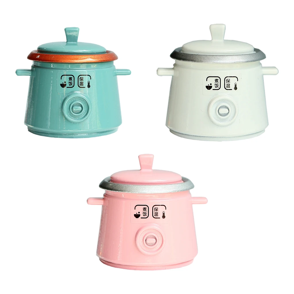 

1:8 кукольный домик Кухня посуда Металлические Миниатюрные риса Плита ручная роспись