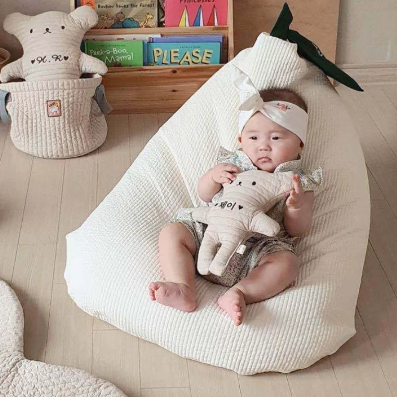 

INS Baby Cotton Bean Bag Chair Leaf Seats Soothing Sofa Kids Soft Reading Relax Photography Props Room Decor Removable Washable