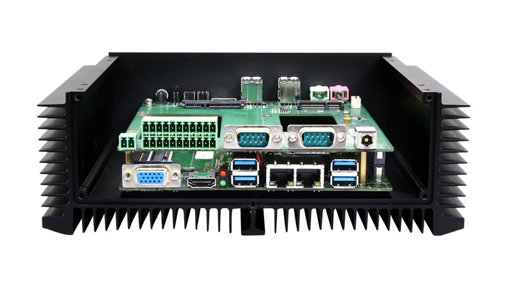 Мини ПК Core i5 8350U 7200U i7 7500U DDR4 ram 2* RS485/232 2* LAN HDMI VGA wifi Windows Linux неттоп безвентиляторный мини компьютер