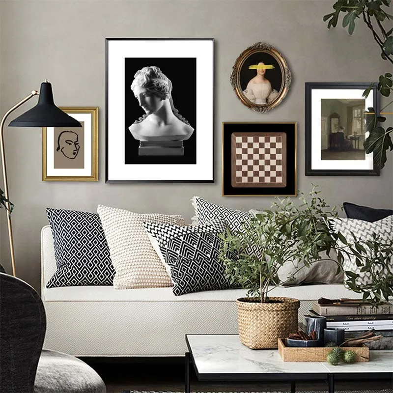 Постер Декор для гостиной винтажная абстрактная линия рисунок Минималистичная