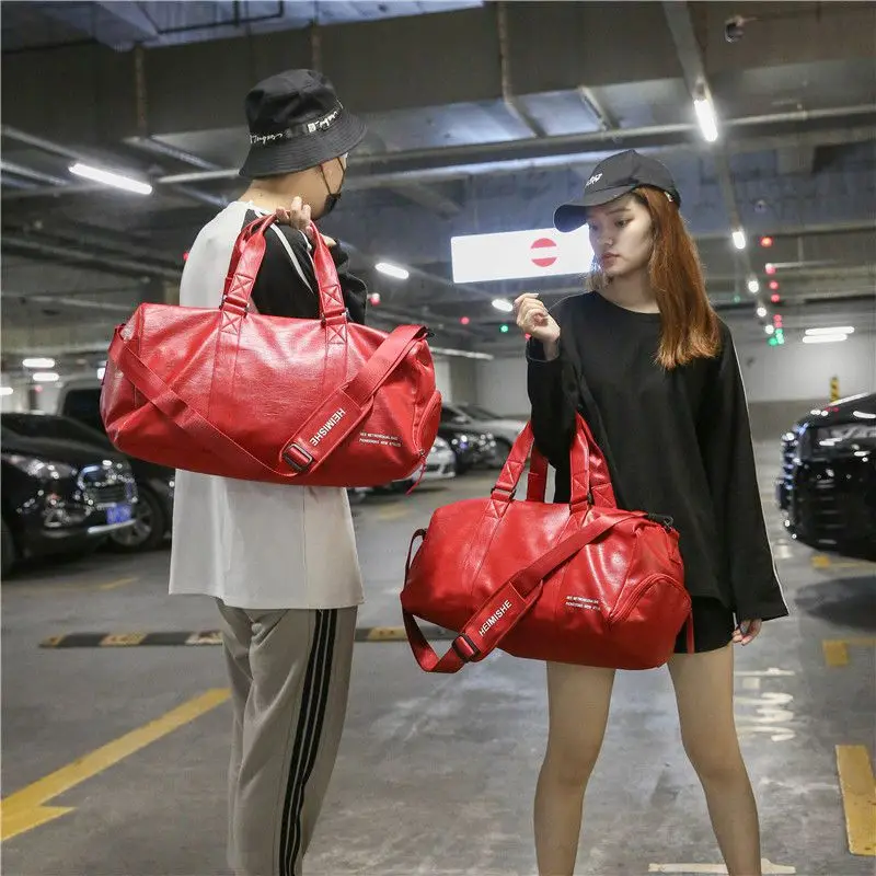 Спортивная сумка для женщин и мужчин тренажерного зала фитнеса кожаная обувь